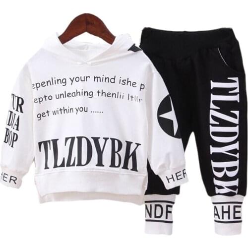 Fashion Spring Autumn Baby Boys Girls Clothes Children Sport Cotton Hoodies Pants 2Pcs/set Toddler Casual Outfits Kids Tracksuit