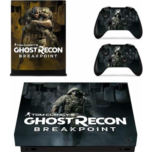 Tom Clancys Ghost Recon Breakpoint Skin Sticker Decal For Xbox One X Console and 2 Controllers For Xbox One X Skin Sticker