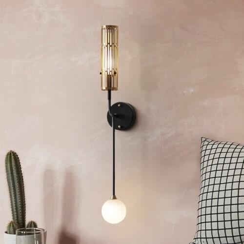 Nordic Wall Lamp Modern Living Room Wall Sconce Light Luxury Creative Wall Lights Aisle Balcony Bedroom Decor G4 Fixtures Lamp
