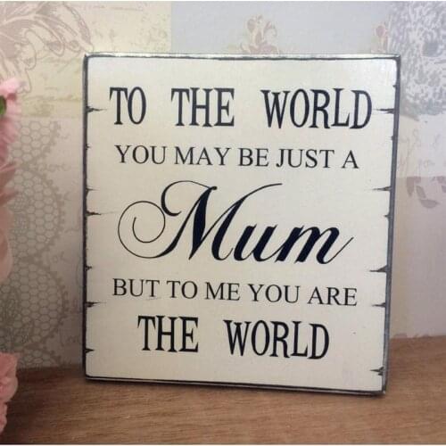 MUM Mothers Day Birthday Christmas Gift Shabby Vintage Chic Wall Plaque Sign