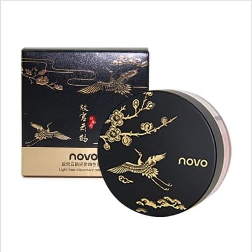 NOVO Oil-Control Lasting 4Color Face Powder Moisturizing Waterproof Repairing Imperial Palace Style Finishing Cosmetics T1369