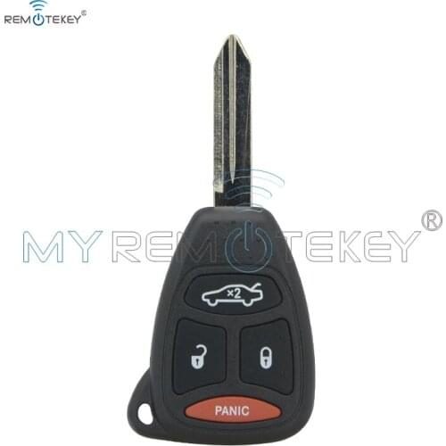 Remtekey 5pcs remote key fob case 3 Button with Panic For Chrysler Dodge Jeep