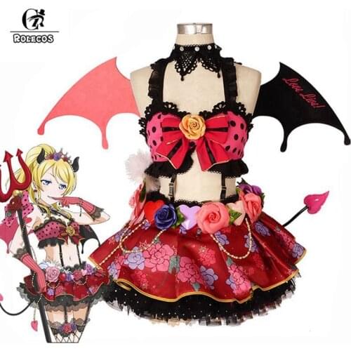 ROLECOS Lovelive Cosplay Costume Little Devil Love Live Cosplay All Characters Costume Kotori Honka Umi Nico Women Dress Cos
