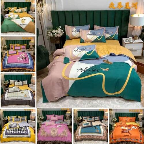 Luxury Horse Bedding Set With Pillowcase Colorful Fashion Duvet Cover Sets Satin-Like Cotton Fabric Home TextilesDropshipping