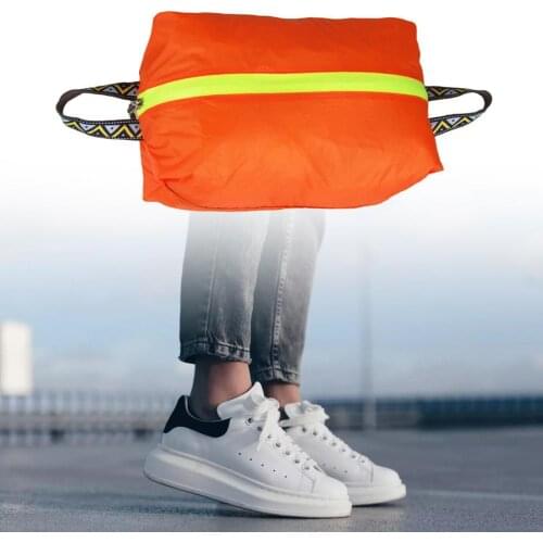 Comfortable to Touch Useful Drawstring Travel Shoes Bag Nylon Storage Bag Bright Color for Outdoor