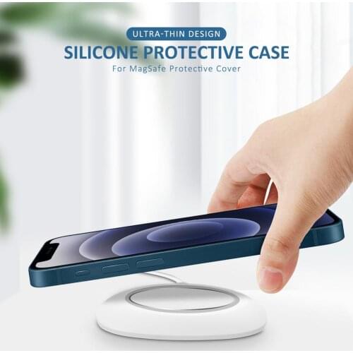 Ultra-thin Wireless Charger Accessories Protective Case Cover For Apple M AgSafe Charging Station For IPhone 12/12 Pro Ect