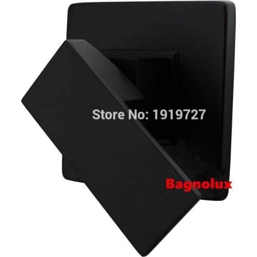 Vidric Bagnolux All Brass Bathroom Valve Single Handle Concealed Shower System Control Square 1/2 ''IPS Connector Matt Black Wal