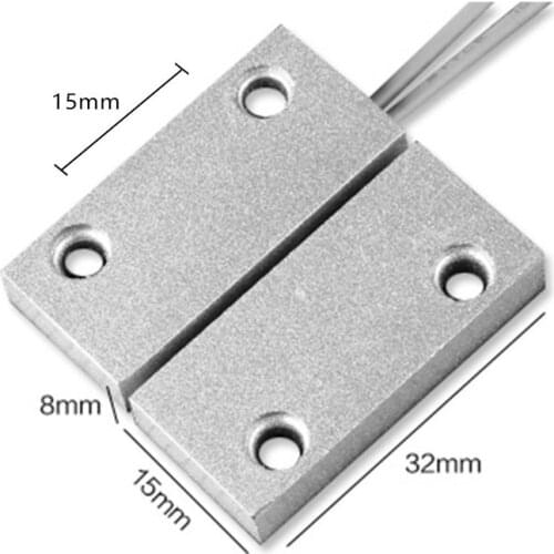 1 Pair Metal Magnetic Door Sensor Switch Reed Switch Alarm Switch