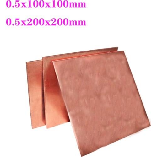 1pcs New 99.9% Pure Copper Cu Foil Sheet Plate Cut 0.5mm/0.8mm Thickness Cut Tool