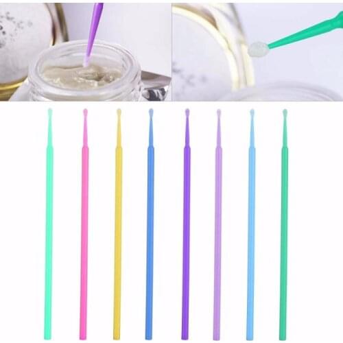 100x Micro Brush Disposable Microbrush Applicator Eyelash Extensions Makeup