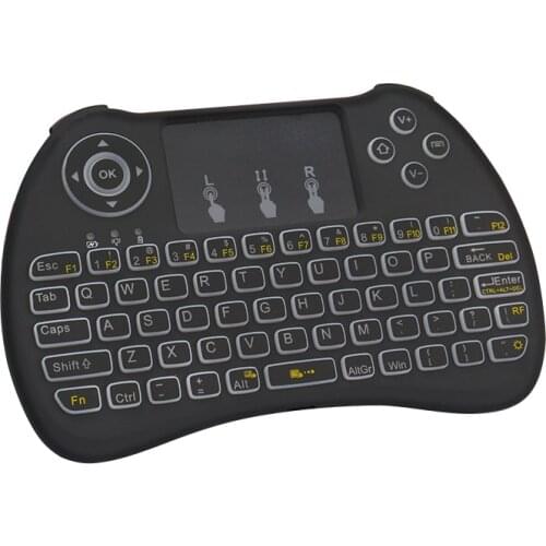 2.4G Wireless Backlight Keyboard Mutilfunction Touchpad Remote Control for PC Laptop Android TV Box Smart TV for Raspberry Pi