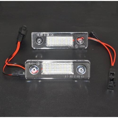 2X Car White Canbus Error Free LED License Plate Light for Skoda Octavia Roomster 5J Auto Warning Lamp
