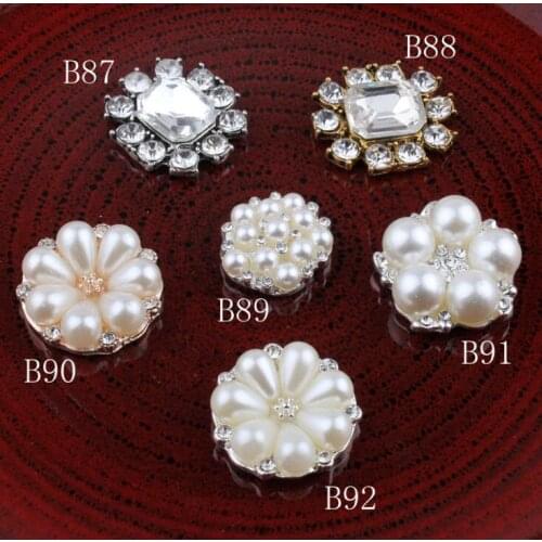 5 pcs/lot Rhinestone Button For Home Decoration Alloy Metal Crystal Button For Flower Center Accessory