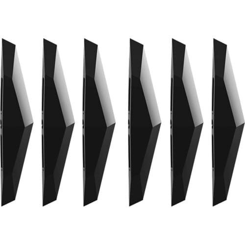 6pcs Black Shining Auto Car Door Anti-collision Bumper Strip Sticker w/ Alarm