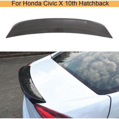 Car Rear Trunk Spoiler Wing For Honda Civic 10th X 2016 - 2019 Carbon Fiber Car Rear Trunk Boot Lip Wing Spoiler