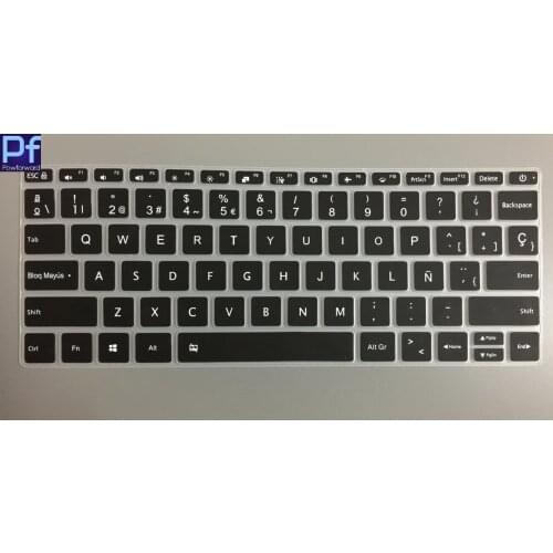 For Xiaomi Air 12 Silicone Keyboard film Cover skin Protector Spanish Spain For Xiaomi Mi Notebook Air 12.5 inch laptop M3-6Y30