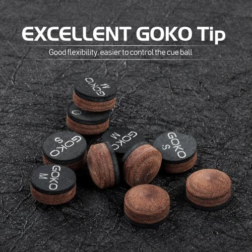 GOKO Cue Tips Model 3035 S/M/H Snooker Pool Cue Billiard Tip 10/11/11.5/13mm Tip Pig Skin 6-7 Layers Multi-layered Accessories