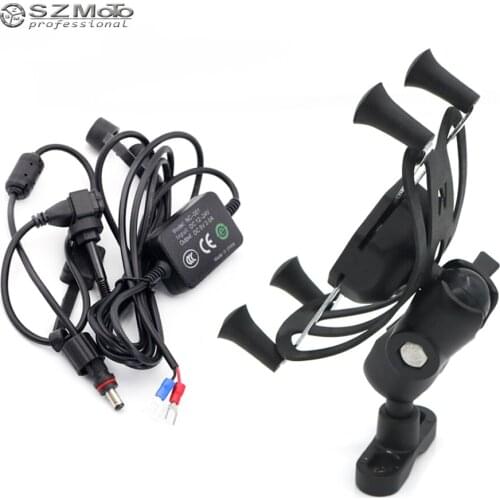 GPS Navigation Bracket X-Grip Phone Holder For YAMAHA FZ8 FZ1 FZ6 N/S FAZER FZS 600/1000 XJ6 XJ600 USB Charger Waterproof Bag