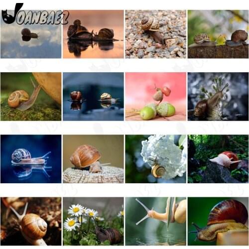 Petite Snail Animal Diamond Painting 5D Diy Wall Art Mollusk Inlaid Home Room Decoration Accessories