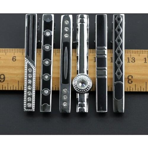 Fashion Clasp Wedding Gift Style Tie Clamp Pin Necktie Simple Clip Jewel Men Metal Tie Clips