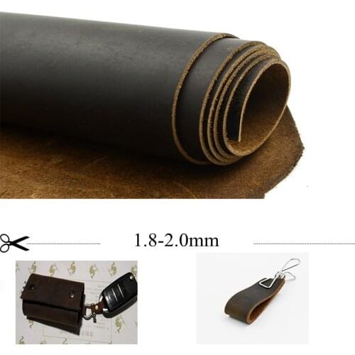 Natural skin cow leather crazy horse leather color genuine leather for needlework for belt good quality many size color brown