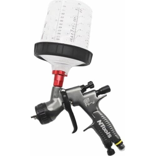 Spray Gun 1.3/1.8MM Air Spray Gun Car Paint Gun HVLP Spray Gun Cup PPS H/O Quick Cup Adapter With Mixing Cup No-Clean Tank