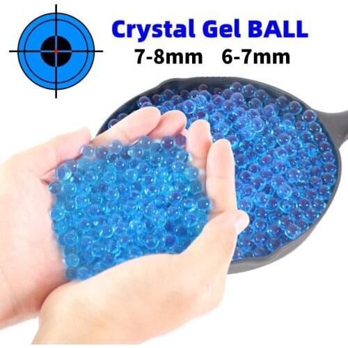 10000pcs 7-8mm Crisral Gel Ball Bullet for Kids Toy Airsoft BB Water Ball Weapons Pistol Glock Shooting Practice Games Safe Gift