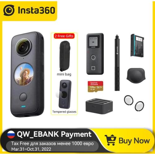 Insta360 One X2 Sport Panoramic Action Camera Insta 360 One X2 5.7K Video 10M Waterproof FlowState Stabilization 1630mAh Camera