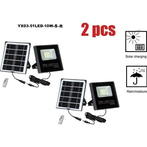 2pcs 51leds Solar Panel Power Light smart on at night Separable Wall Lamp Outdoor Path Yard Garden Fence Night Light New seperab