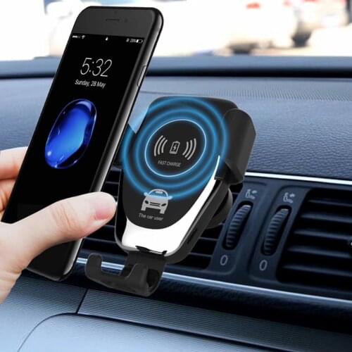 Fast Qi Car Wireless Charger For iPhone XS Max XR X Samsung S10 S9 Intelligent Wireless Charging Phone Car Holder For Xiaomi
