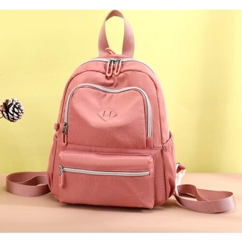 Female Pack High Quality Nylon Backpack Fashion Bagpack Shoulder Back Bag Simple Backpacks for Girls Portable Bookbag