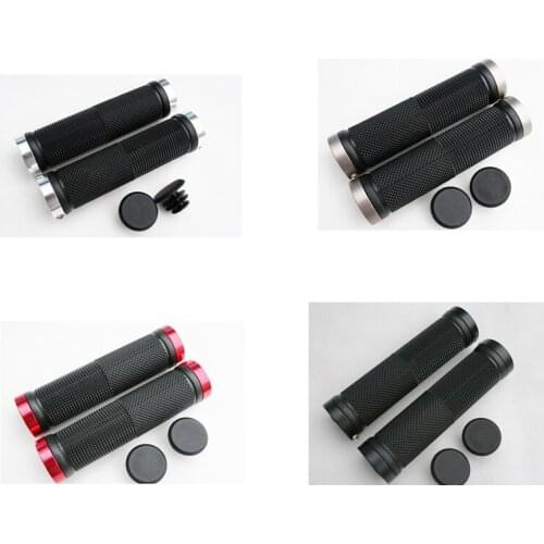 1 pair Bike Bicycle Handle bar Grip with lockable ring and end caps