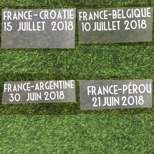 2018 France Final Match Details France Vs Croatia France Vs Belgium Argentina Peru Match Game Text Soccer Patch Badge