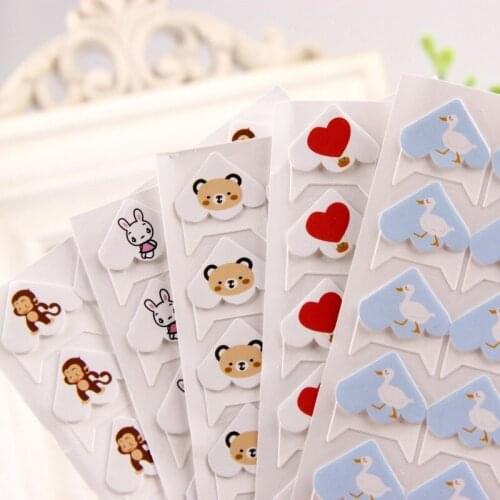 24 Pcs/lot DIY Cartoon Cute Animals Photo Corner Paper Stickers for Photo Albums Frame Decoration DIY Scrapbooking Accessories