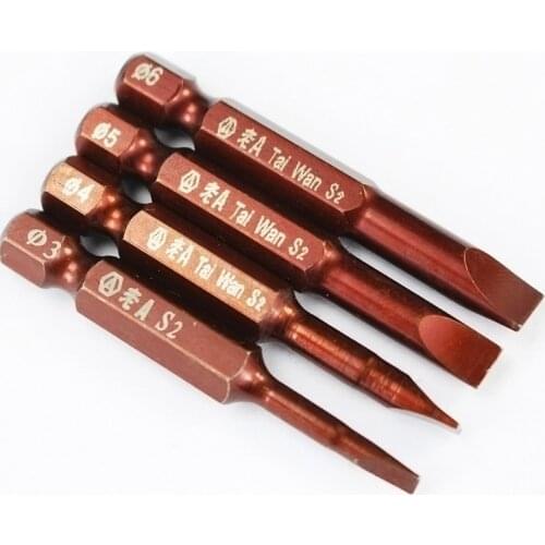LAOA 4pcs 1/4 S2 Torx Screwdriver Bits Slotted Screwdriver Bit T15 T20 T25 T30 Total 50mm