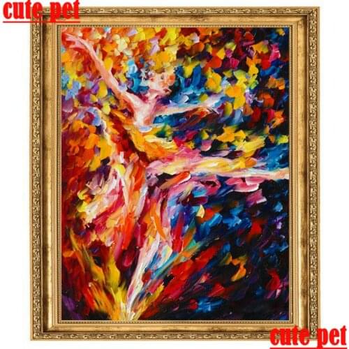 Cute pet 5D diamond Painting Dancer oil painting Diy full Square round drill cross stitch 5d Embroidery mosaic Art home decor