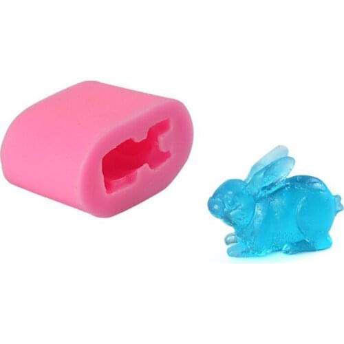 Free Shipping Rabbit Cooking Tools Fondant DIY Cake Silicone Moulds Chocolate Baking Decoration Candy Resin craft