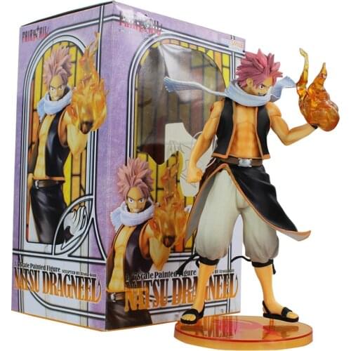 Retail 1 Piece 10'' 25cm Fairy Tail Natsu Dragneel PVC Action Figure Toy Collective Doll With Box Free Shipping