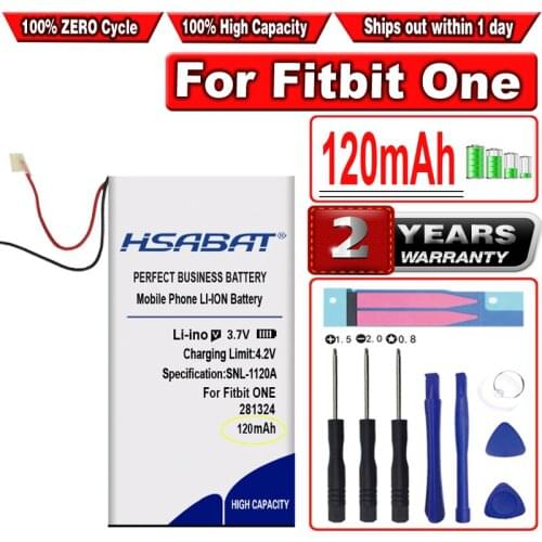 HSABAT 120mAh WL-FBT06 Battery for Fitbit One LSSP281324AB Smartband Smart Wristband New Li-Polymer Lithium Polymer Rechargeable