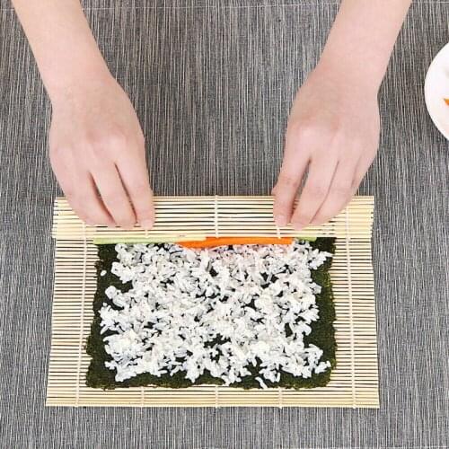 Sushi Tool Bamboo Rolling Mat DIY Onigiri Rice Roller Chicken Roll Hand Maker Japanese Kitchen Sushi Maker Kitchen Accessorie