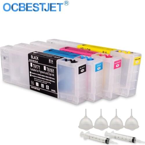 4Colors/Set T6161-T6164 T6171-T6174 Empty Refillable Ink Cartridge For Epson B300DN B500DN B310DN B510DN B318DN B518DN 300ML/PC