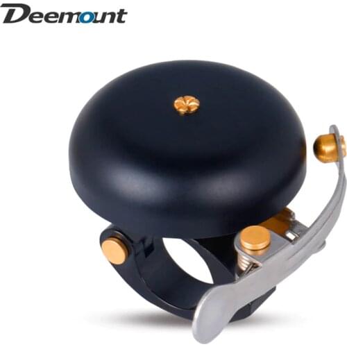 Deemount Classic Cycle Brass Bell Left Right Hand Use Bike Handlebar Mount Anodized 55mm 85g Ring High Pitch Crisp Noise Warning