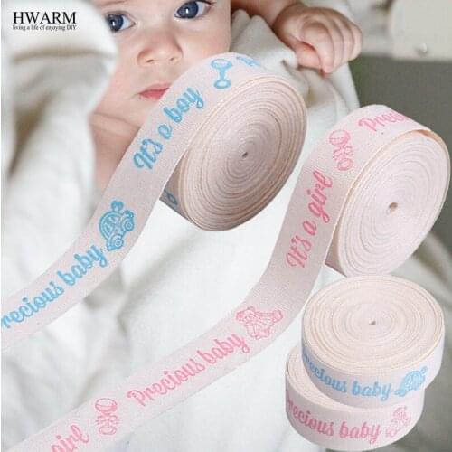 Lace fabric ribbon Its a boy Its a girl ribbon baby shower 5pcs baby birthday party gift wrapping belt decoration Accessories