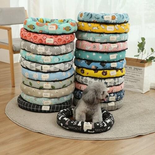 Summer Dog Bed Cat Cushion Puppy Sleep Nest For Small Medium Large Dog Cat Ice Silk Cool Mat Pet Kennel Cooling Rattan Matress