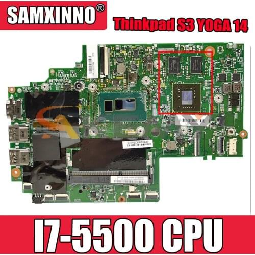 Akemy For Lenovo Thinkpad S3 YOGA 14 13323-2 448.01110.0021 Laptop Motherboard CPU I7 5500 DDR3 100% Test Work