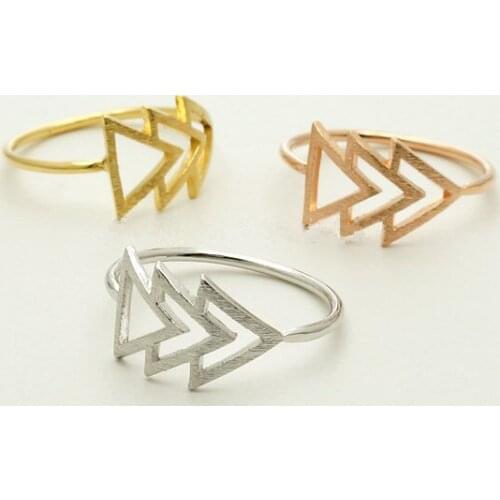 Fashion Triforce Ring Midi Ring Triangular ring Geometric ring wholesale 30pcs lot