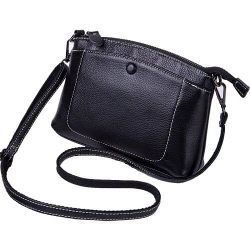Fashion Genuine Leather Small Ladies Crossbody Bags Female Casual Shoulder Messenger Bags For Women Luxury Handbag Clutch Purse