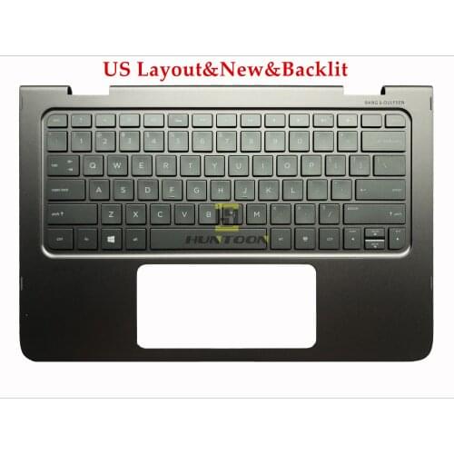 New Genuine US Laptop keyboard For HP Envy X360 13T-Y000 Palmrest Keyboard Top cover 906719-001 with Backlit Free shipping