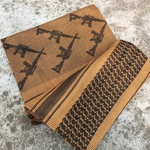 New 110x110cm Army Military Tactical Arab Shemag Cotton Scarves Hunting Paintball Head Scarf Face Mesh Desert Bandanas Scarf