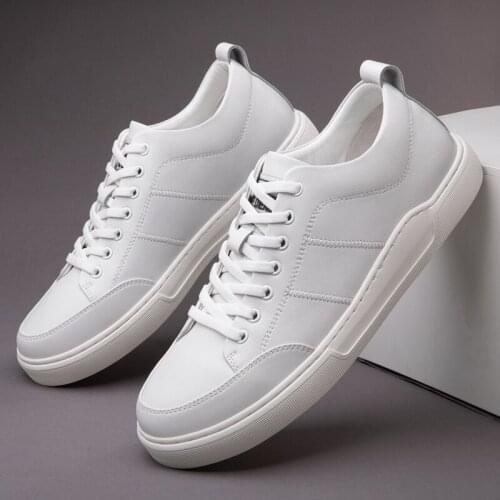 New Fashion Trend Casual Shoes High Quality Real Leather Spring Autumn Loafers White Breathable Lace-up Mens Designer Shoes